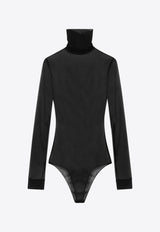 Maison Margiela Semi-Transparent Turtleneck Bodysuit Black S51NA0105M20088/Q_MARGI-900