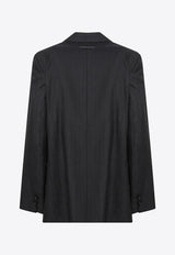 Wool-Blend Single-Breasted Blazer