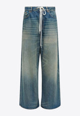 MM6 Maison Margiela Wide-Leg Drawstring Jeans Blue S52LA0262M30017/R_MM6-962