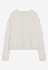 Loewe Embroidered Anagram Mohair-Blend Cardigan White S540Y16K88WO/R_LOEW-2100
