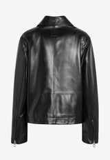 Loewe Anagram Leather Belted Jacket Black S540Y34L57LE/R_LOEW-1100