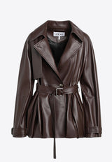 Loewe Leather Short Coat with Belt S540Y34L59LE/R_LOEW-3100