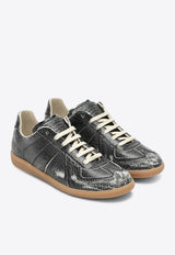 Maison Margiela Cracked Leather Replica Sneakers Black S57WS0517P7424/R_MARGI-H8328