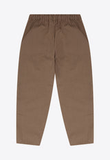 MSGM Kids Boys Drawstring Chino Pants Brown S5MSJBPA016_BROWN