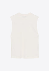 MSGM Kids Boys Slogan Print Sleeveless T-shirt White S5MSJBTH140_CREAM