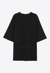 MM6 Maison Margiela Wool-Blend Belted Mini Dress Black S62DA0062M35614/R_MM6-900