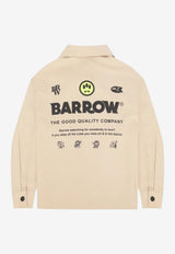 Barrow Kids Boys Gabardine Logo Jacket Sand S6BKJUJK036_SAND