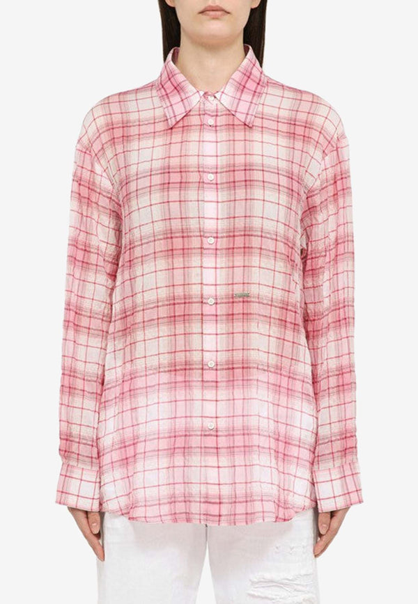 Dsquared2 Wrinkled-Effect Checked Shirt S72DL0745S78590/O_DSQUA-002F