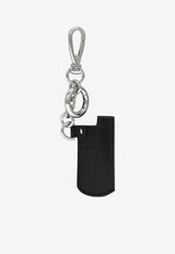 Maison Margiela Leather Key Holder with Logo Black SA1VL0055P8831/S_MARGI-T8013