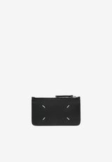 Maison Margiela Four-Stitches Zip Cardholder Black SA1VX0008P4745/S_MARGI-T8013