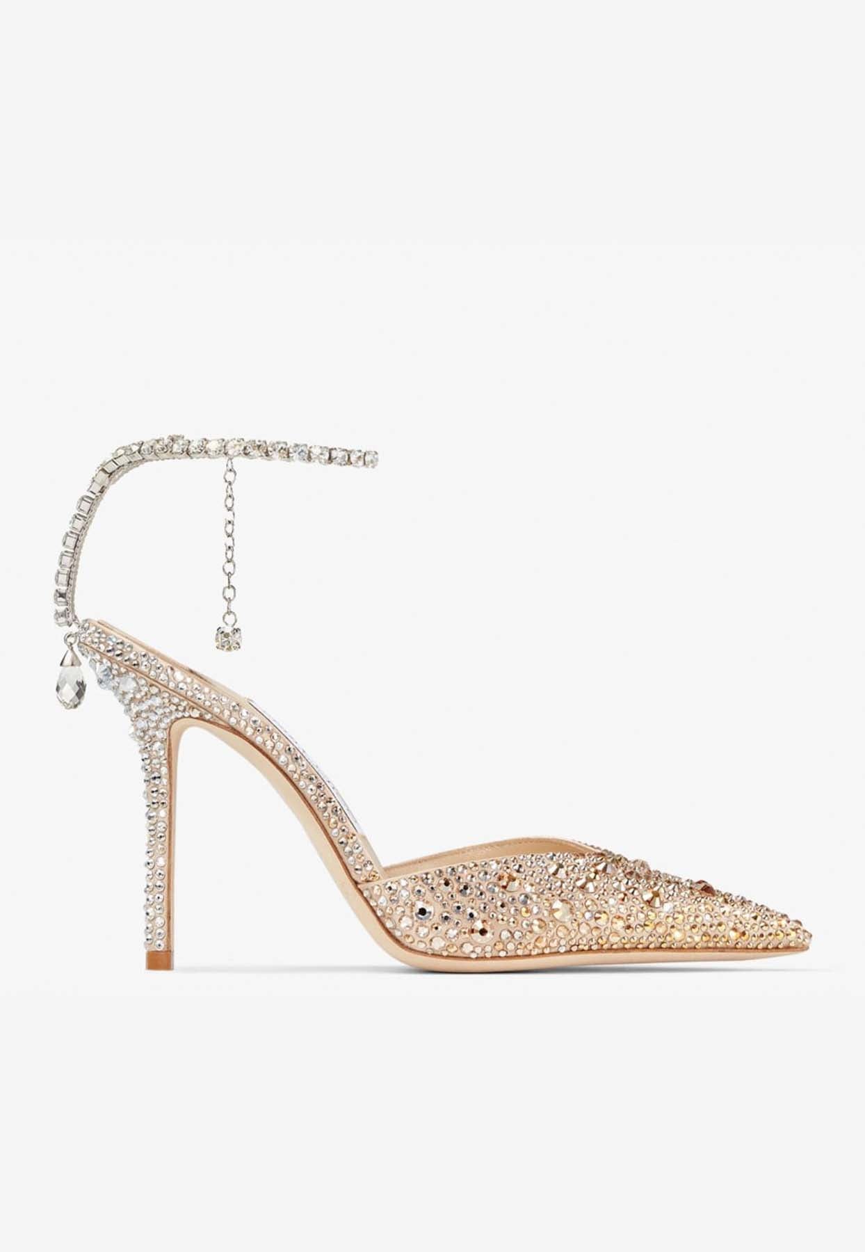 Saeda 100 Crystal Embellished Pumps Thahab Kw