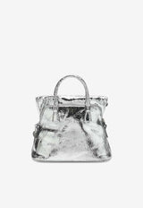Maison Margiela Mini 5AC Classique Metallic Leather Top Handle Bag Silver SB1WG0075P5016/R_MARGI-H7730