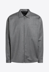 Prada Wool Zip-Up Overshirt Gray SC824OOO15O1/R_PRADA-F0031