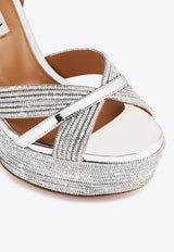 Aquazzura Sundance 140 Crystal-Embellished Platform Sandals SCYHIGS0-CYP-CCC