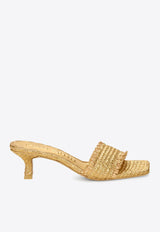 Cult Gaia Ada 60 Metallic Straw Mules Gold SD3266RF2984_GOLD
