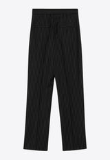 Max Mara Sesamo Pinstriped Wool Pants Black SESAMOCO/R_MAXM-002