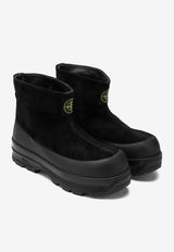 Stone Island Suede Ankle Boots Black SFWS100120S0172/R_STONE-V0029
