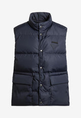 Prada Triangle Logo High-Neck Vest Blue SGC861OOO17PM/R_PRADA-F0SVF