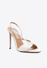 Aquazzura Sognare 105 Sandals in Nappa Leather SGNHIGS0-NAPFFF WHITE