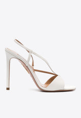 Aquazzura Sognare 105 Sandals in Nappa Leather SGNHIGS0-NAPFFF WHITE
