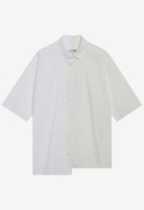 MM6 Maison Margiela Two-Tone Poplin Shirt White SH0DR0007MTN135/S_MM6-961
