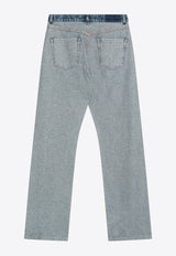 MM6 Maison Margiela Two-Toned Washed Straight-Leg Jeans Light Blue SH0LA0026M30018/R_MM6-967