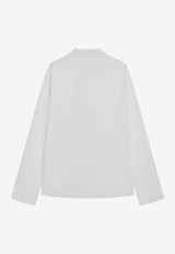 MM6 Maison Margiela Long-Sleeved Shirt with Signature-Stitching White SH2DT0029M35256/R_MM6-100