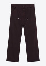 MM6 Maison Margiela Straight-Leg Pants with Rivets Burgundy SH2LA0044S78548_MM6-227