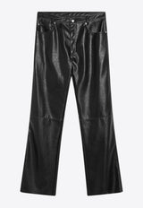 MM6 Maison Margiela Faux Leather Paneled Pants Black SH2LA0045M35455/R_MM6-900