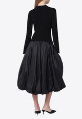 Simkhai Kenlie Voluminous Midi Dress Black SI-1131-TKVI/R_SIMKH-BLK