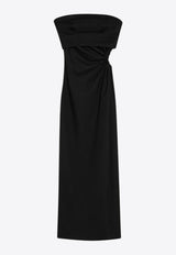 Max Mara Silva Bustier Wool-Blend Midi Dress Black SILVACO/Q_MAXM-002
