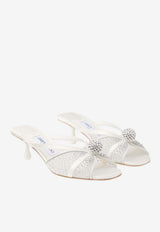 Jimmy Choo Siva 50 Dégradé Galaxy Crystal Mesh Mules Ivory SIVA MULE 50 YDZ IVORY MIX