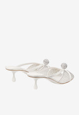 Jimmy Choo Siva 50 Dégradé Galaxy Crystal Mesh Mules Ivory SIVA MULE 50 YDZ IVORY MIX