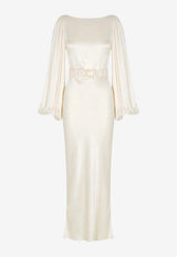 Shona Joy La Lune Belted Midi Dress SJ3998_CREAM