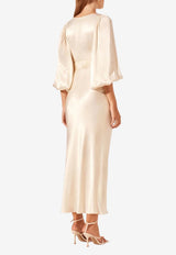 Shona Joy La Lune Belted Midi Dress SJ3998_CREAM
