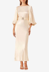 Shona Joy La Lune Belted Midi Dress SJ3998_CREAM