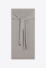 Lemaire Trompe-L'oeil Skirt in Wool-Blend Taupe SK1058LK087/R_LEMAI-BR446