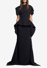 Maticevski Snaking Long Tailored Skirt Black SK5572/24_BLACK
