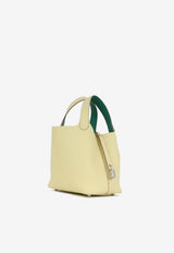 Hermès Picotin Lock 18 Eclat in Jaune Milton Clemence and Vert Vertigo Swift Leather with Palladium Hardware PL18EJMCVVSLPHW