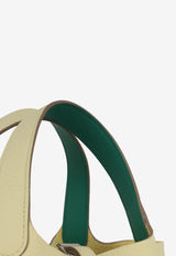 Hermès Picotin Lock 18 Eclat in Jaune Milton Clemence and Vert Vertigo Swift Leather with Palladium Hardware PL18EJMCVVSLPHW