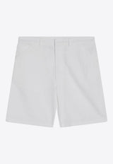 Prada Triangle Logo Bermuda Shorts White SPH461OOO16FS/Q_PRADA-F0009