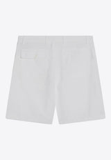 Prada Triangle Logo Bermuda Shorts White SPH461OOO16FS/Q_PRADA-F0009