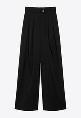 Sportmax Wide-Leg Wool Pants Black