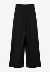 Sportmax Wide-Leg Wool Pants Black