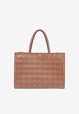 Serapian 1928 Mosaico Leather Tote Bag Tan SRMOSWLL726438B119_TAN