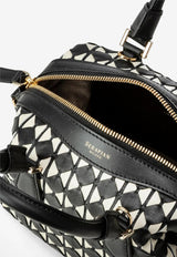 Serapian Mini Anì Mosaico Leather Top Handle Bag Black SRMOSWLL731520ABA6_BLACK WHIT