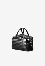 Serapian Anì Mosaico Leather Top Handle Bag Black SRMOSWLL731530G007_BLACK MULT