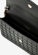 Serapian Mosaico Leather Chain Clutch Black SRMOSWML732820A001_BLACK