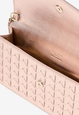 Serapian Metallic Mosaico Leather Chain Clutch Champagne SRMOSWML732820A323_BEIGE