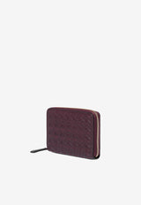 Serapian Mini Mosaico Leather Zip-Around Wallet Purple SRMOSWSL712411K321_PLUM